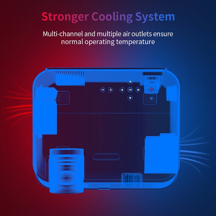 VS626 Android 3500ANSI Lumens 1080*720 Resolution LED+LCD Technology Smart Projector, Support AV / HDMI / SD Card / USB / VGA (Black) - free shipping - PMC TechLife - Order now!