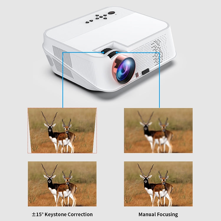 VS626 Android 3500ANSI Lumens 1080*720 Resolution LED+LCD Technology Smart Projector, Support AV / HDMI / SD Card / USB / VGA (Black)