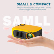 A2000 1080P Mini Portable Smart Projector Children Projector, AU Plug(White Grey)