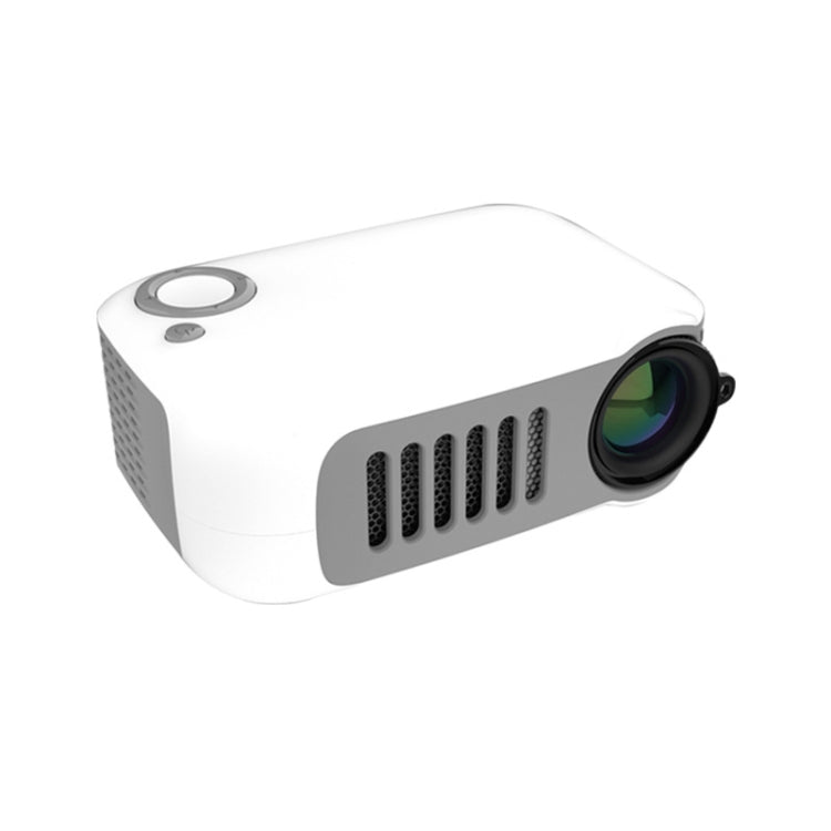 A2000 1080P Mini Portable Smart Projector Children Projector, AU Plug(White Grey)