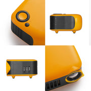 A2000 1080P Mini Portable Smart Projector Children Projector, AU Plug(Yellow)
