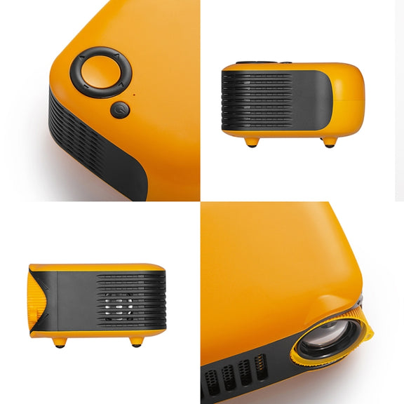 A2000 1080P Mini Portable Smart Projector Children Projector, AU Plug(Yellow)
