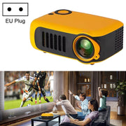 A2000 1080P Mini Portable Smart Projector Children Projector, EU Plug(Yellow)