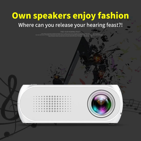 YG320 320*240 Mini LED Projector Home Theater, Support HDMI & AV & SD & USB (Silver)