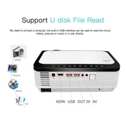 Wejoy L6 5 inch 200 ANSI Lumen 1920 x 1080P Android 6.0 HD Bluetooth 4.0 WiFi HD Smart Projector, Support AV / VGA / HDMI / 2 x USB / RJ45, 1G+8G