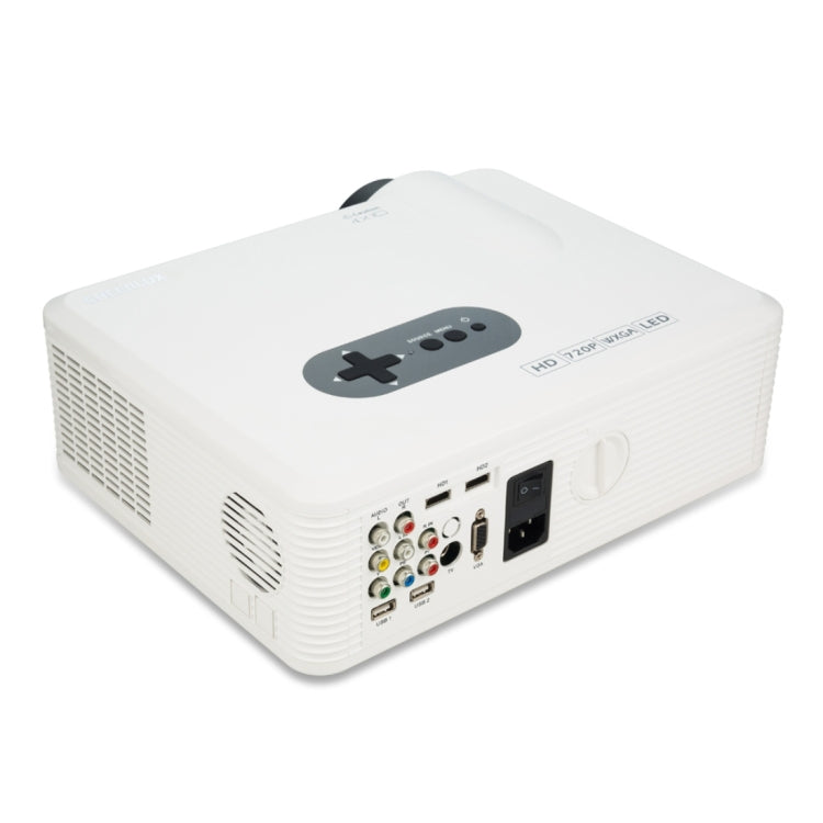 CL720 3000LM 1280x800 Home Theater LED Projector with Remote Controller, Support HDMI, VGA, YPbPr, Video, Audio, TV, USB Interfaces(White)