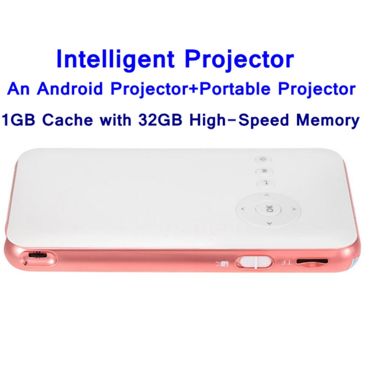 Wejoy DL-S6+ 1000 Lumens 854x480 Smart Mini Projector, RK3128 CPU, 1GB+32GB, Android 4.4, Bluetooth, WiFi, HDMI(Rose Gold) - free shipping - PMC Jewellery - Order now!