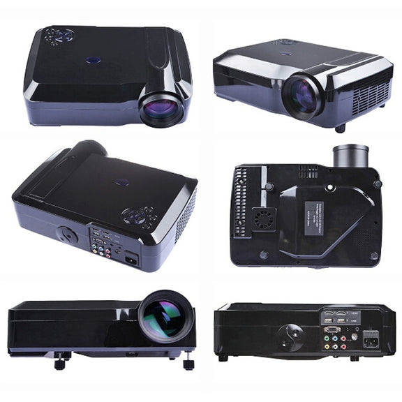 Wejoy L3 300ANSI Lumens 5.8 inch LCD Technology HD 1280*768 pixel Projector with Remote Control,  VGA, HDMI(Black)
