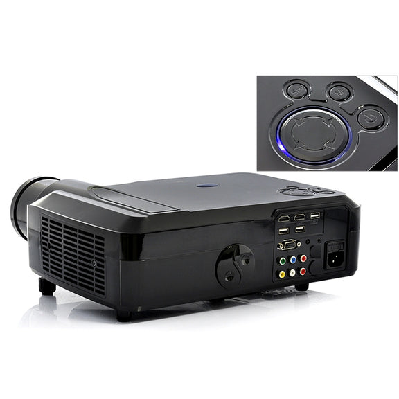 Wejoy L3 300ANSI Lumens 5.8 inch LCD Technology HD 1280*768 pixel Projector with Remote Control,  VGA, HDMI(Black)
