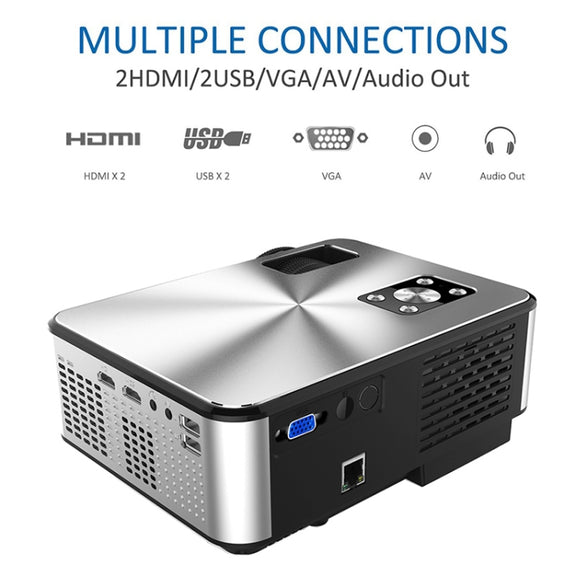 Cheerlux C9 1280x720 720P HD Smart Projector, Support HDMI x 2 / USB x 2 / VGA / AV(Black)