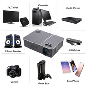 Wejoy L5 Home Theater Adjustable Optical Keystone Full HD 1080P LED LCD Video Projector with Remote Control (AU Plug)