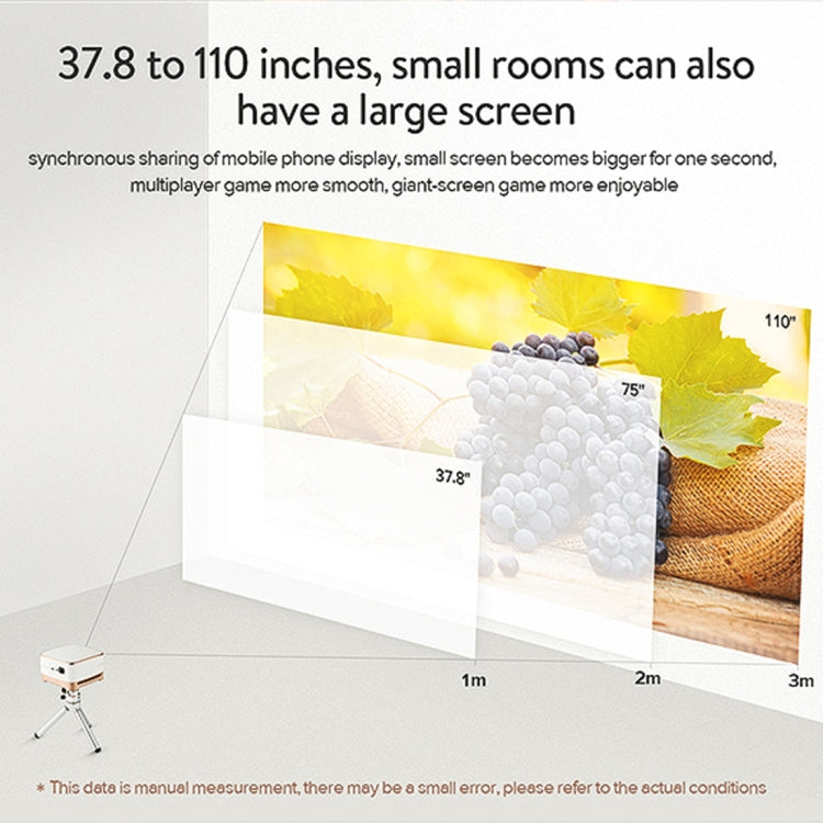 P07-D Mini 50 Lumens Android Home Theater Bluetooth LED Projector with Remote Control, Support Micro SD & Micro USB & WiFi & Audio Out - Mini Projector by PMc TechLife | Online Shopping South Africa | PMc TechLife | Buy Now Pay Later Mobicred