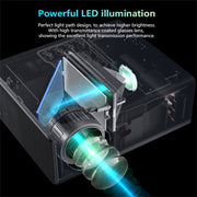 RD825 1280x720 2200LM Mini LED Projector Home Theater, Support HDMI & AV & VGA & USB, Smart Version (Silver)