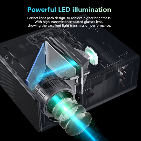 RD825 1280x720 2200LM Mini LED Projector Home Theater, Support HDMI & AV & VGA & USB, Smart Version (Silver)