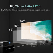 RD825 1280x720 2200LM Mini LED Projector Home Theater, Support HDMI & AV & VGA & USB, Smart Version (Silver)