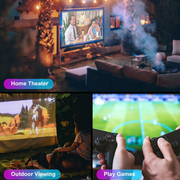 GXMO X1 5 inch Android 9.0 2GB+16GB 1920x1080P 450ANSI 2.4G&5G Dual WiFi Bluetooth Theater (Black)