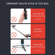 RUIGPRO One-piece Handheld Tripod Selfie Stick Telescopic Monopod Mount for GoPro, Insta360, DJI and Other Action Cameras(Black)