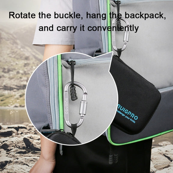 RUIGPRO Shockproof Water-resistant Portable Case Box for DJI Osmo Action, Size: 33.5cm x 22.7cm x 6.3cm(Black)