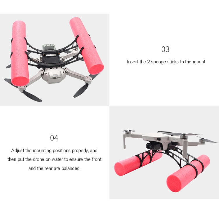 STARTRC Buoyancy Rod Absorbing Height Extender Landing Bracket for DJI Mavic 2 mini(Black Red) - free shipping - PMC TechLife - Order now!