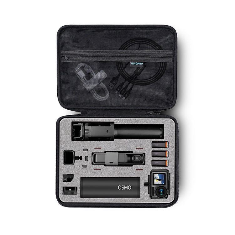 RUIGPRO Oxford Waterproof Storage Box Case Bag for DJI OSMO Pocket Gimble Camera / OSMO Action, Size: 30.2x20.8x7.2cm (Black) - free shipping - PMC TechLife - Order now!