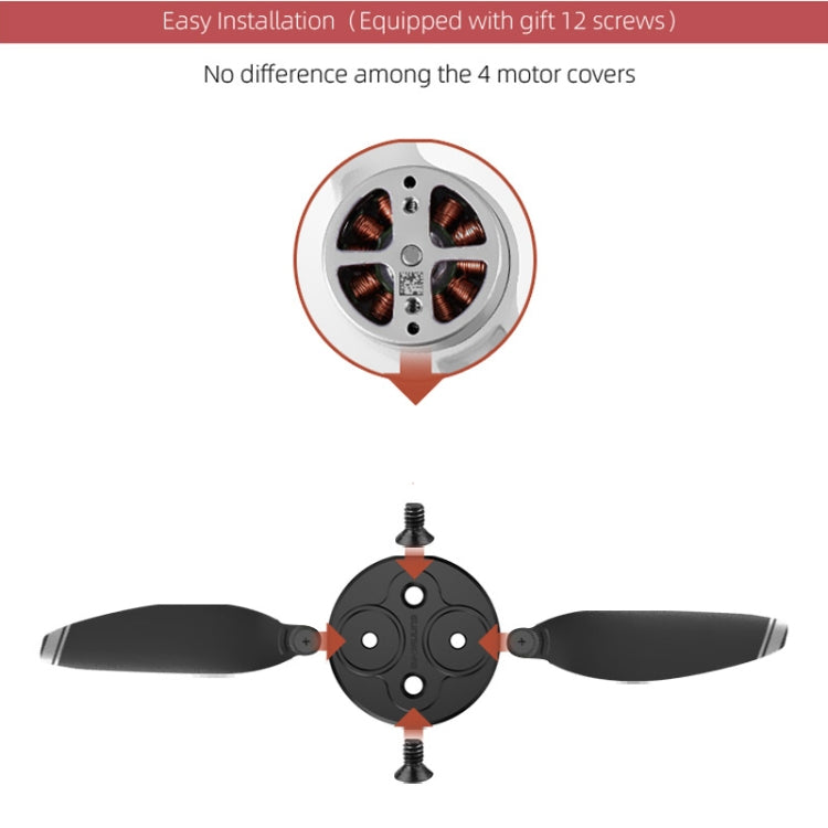 4 PCS Sunnylife Motor Metal Protection Cover for DJI Mavic Mini 1 / Mini 4K / DJI Mini 2 SE(Black)