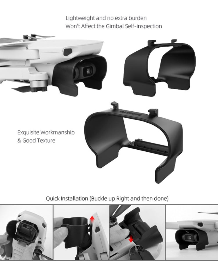 Sunnylife MM-Q9264 Camera Lens Sunshade Anti-glare Hood for DJI Mavic mini  / Mini 4K / DJI Mini 2 SE(Black) - Other by Sunnylife | Online Shopping South Africa | PMC TechLife | Buy Now Pay Later Mobicred