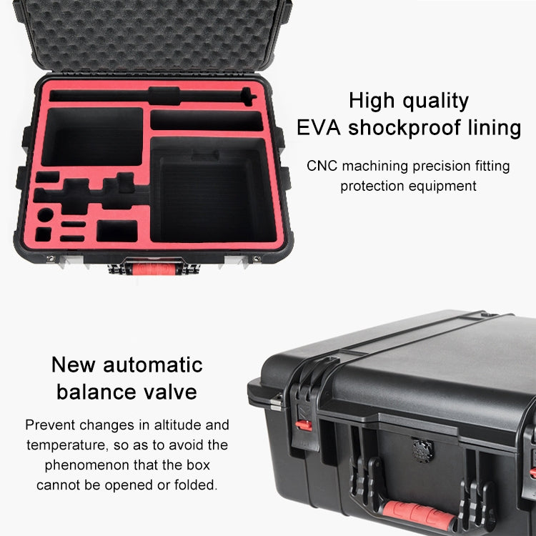 PGYTECH P-RH-001 Shockproof Waterproof Explosion-proof Hard Box Carrying Case for DJI Ronin-S, Size: 63.4x50.3cm(Black) - free shipping - PMC Jewellery - Order now!