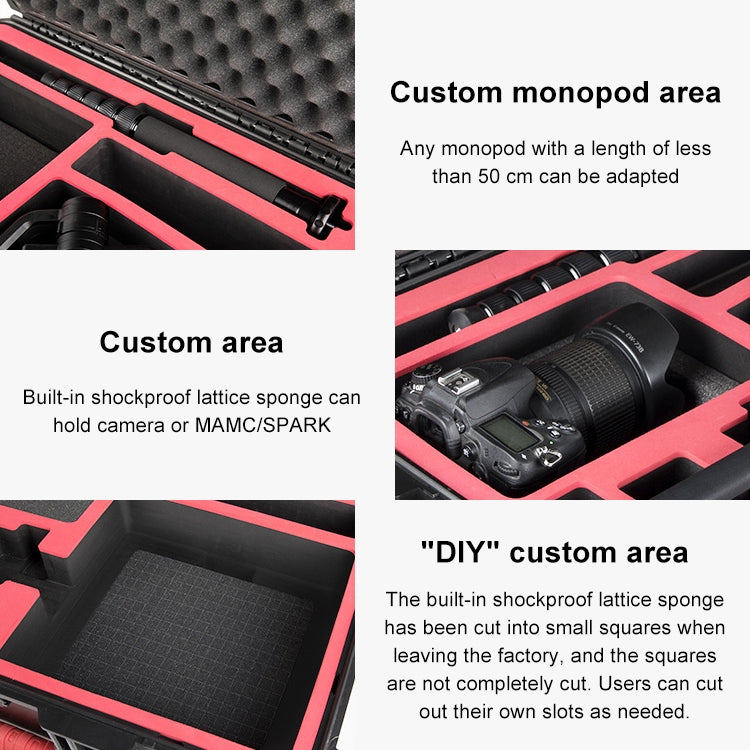 PGYTECH P-RH-001 Shockproof Waterproof Explosion-proof Hard Box Carrying Case for DJI Ronin-S, Size: 63.4x50.3cm(Black) - free shipping - PMC Jewellery - Order now!