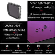 JSR KS 6 in 1 UV + CPL + ND4 + ND8 + ND16 + ND32 Lens Filter for DJI Air 2S, Aluminum Frame