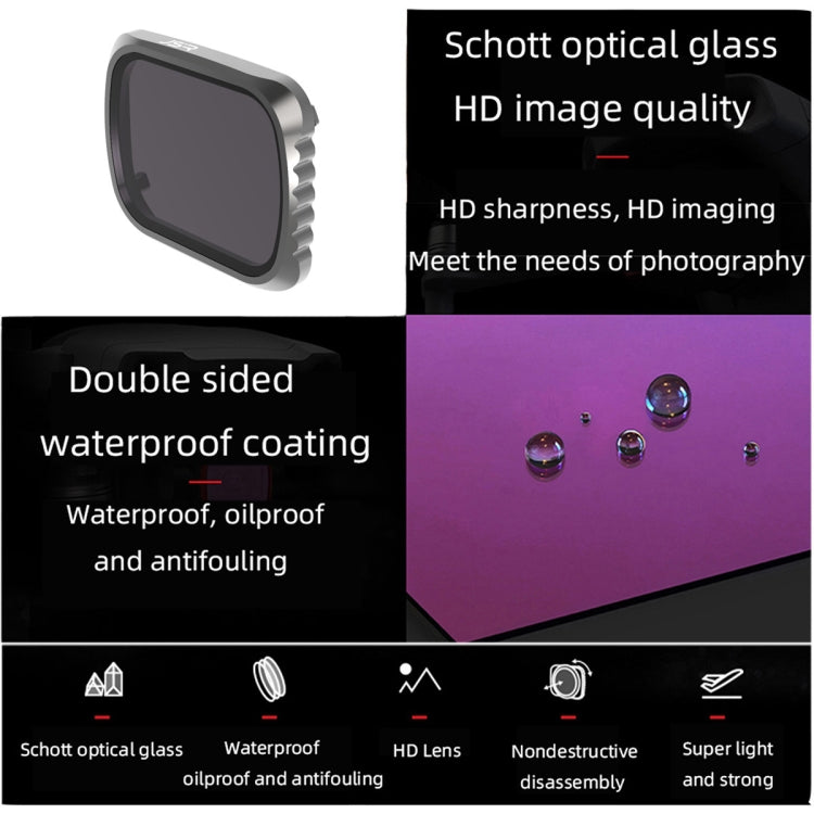 JSR KS 8 in 1 UV + CPL + ND8 + ND16 + ND32 + ND64 + STAR + NIGHT Lens Filter for DJI Air 2S, Aluminum Frame - free shipping - PMC TechLife - Order now!