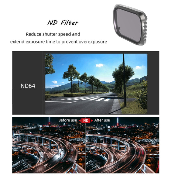 JSR KS 8 in 1 UV + CPL + ND8 + ND16 + ND32 + ND64 + STAR + NIGHT Lens Filter for DJI Air 2S, Aluminum Frame