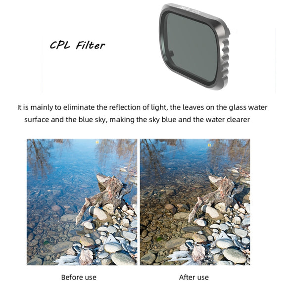 JSR KS 8 in 1 UV + CPL + ND8 + ND16 + ND32 + ND64 + STAR + NIGHT Lens Filter for DJI Air 2S, Aluminum Frame