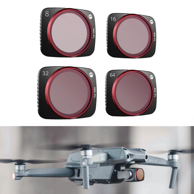 PGYTECH P-16B-063 4 in 1 NDPL8+NDPL16+NDPL32+NDPL64 Lens Filter Kits for DJI Air 2S