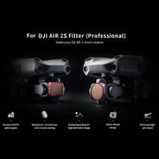 PGYTECH P-16B-063 4 in 1 NDPL8+NDPL16+NDPL32+NDPL64 Lens Filter Kits for DJI Air 2S