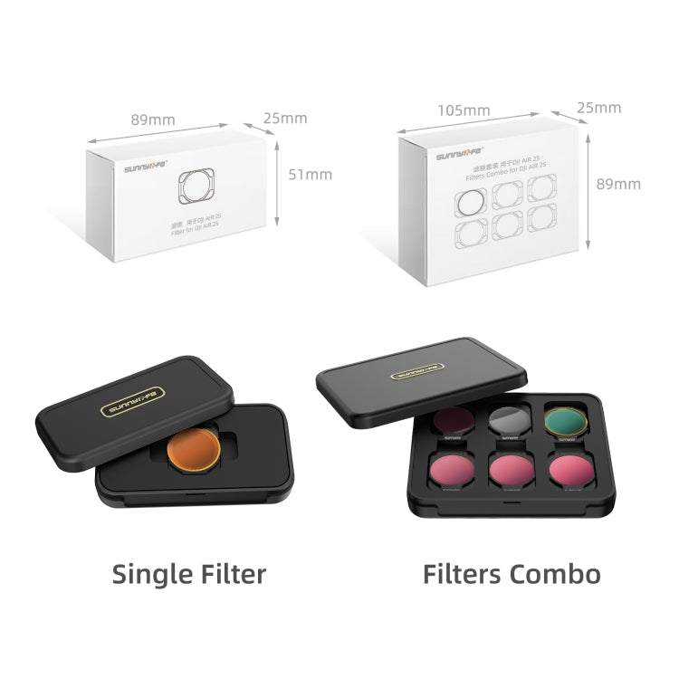 Sunnylife A2S-FI9347 4 in 1 ND4+ND8+ND16+ND32 Lens Filter for DJI Air 2S - free shipping - PMC TechLife - Order now!