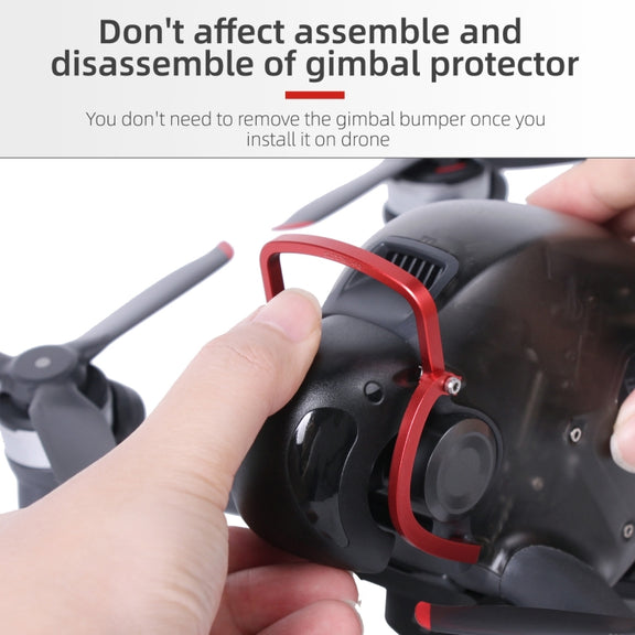 Sunnylife FV-Q9353 Gimbal Bumper Anti-collision Aluminum Alloy Guard Protector Bumper for DJI FPV (Black)