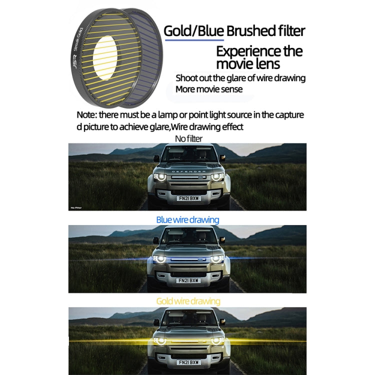 JSR Streak Drawing Lens Filter For DJI Osmo Action 3(Gold)