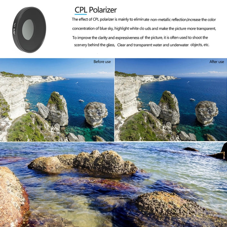 JSR 3 in 1 CPL ND8 ND16 Lens Filter For DJI Osmo Action 3