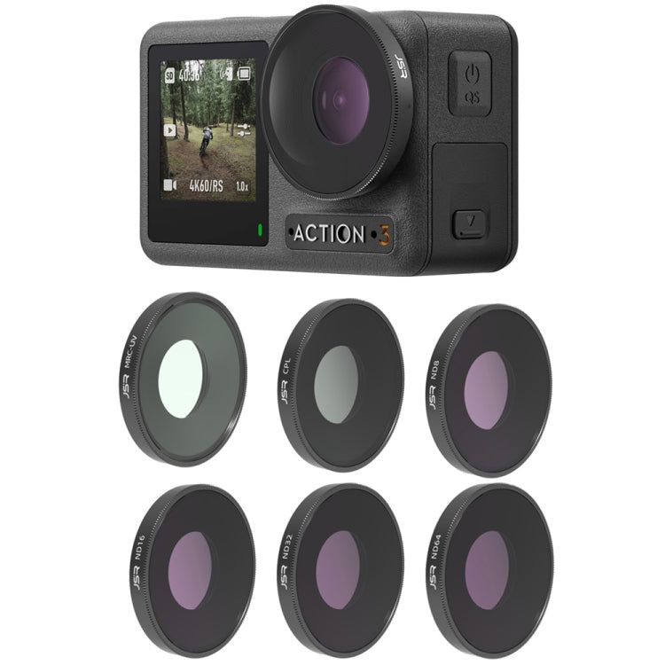 JSR 4 in 1 UV CPL ND8 ND16 ND32 ND64 Lens Filter For DJI Osmo Action 3 - Lens Filter by JSR | Online Shopping South Africa | PMC TechLife | Buy Now Pay Later Mobicred