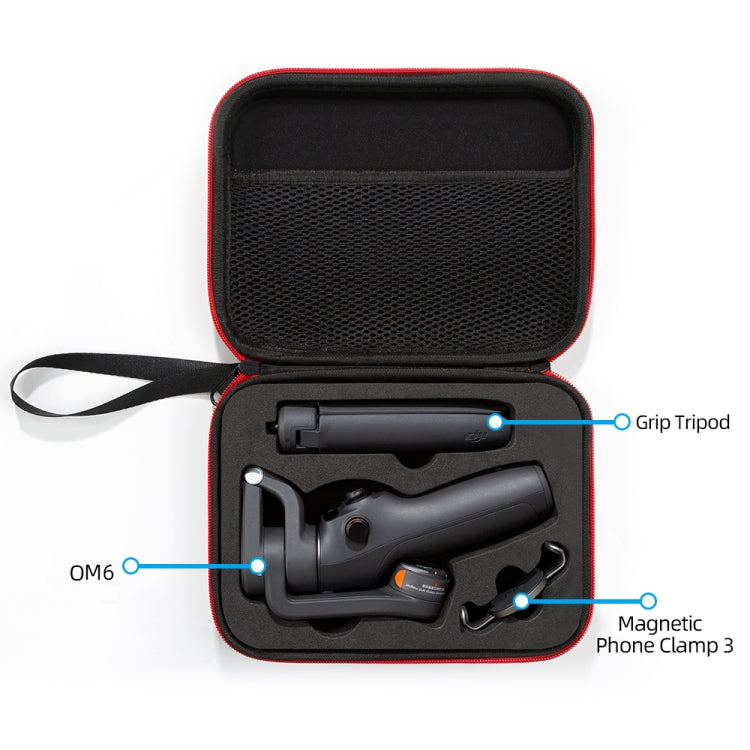For DJI Osmo Mobile 6 Carrying Travel Case Bag, Size: 21x  16 x 6cm (Black) -  by PMC TechLife | Online Shopping South Africa | PMC TechLife | Buy Now Pay Later Mobicred