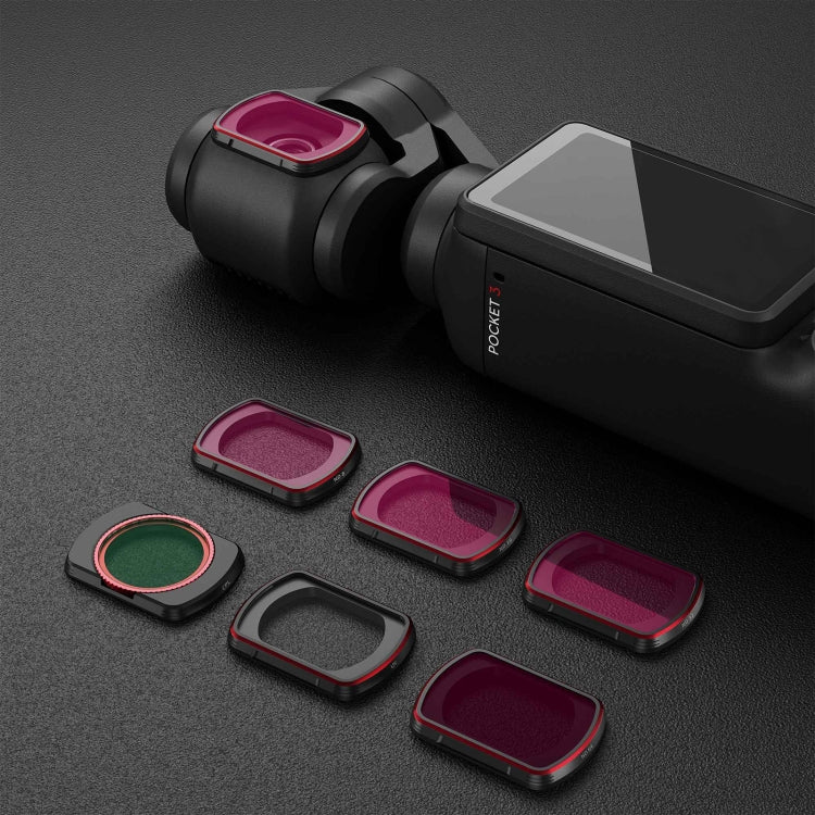 For DJI OSMO Pocket 3 STARTRC 6 in 1 ND8 + ND16 + ND32 + ND64 + ND256 + CPL Lens Filter Set - free shipping - PMC Jewellery - Order now!