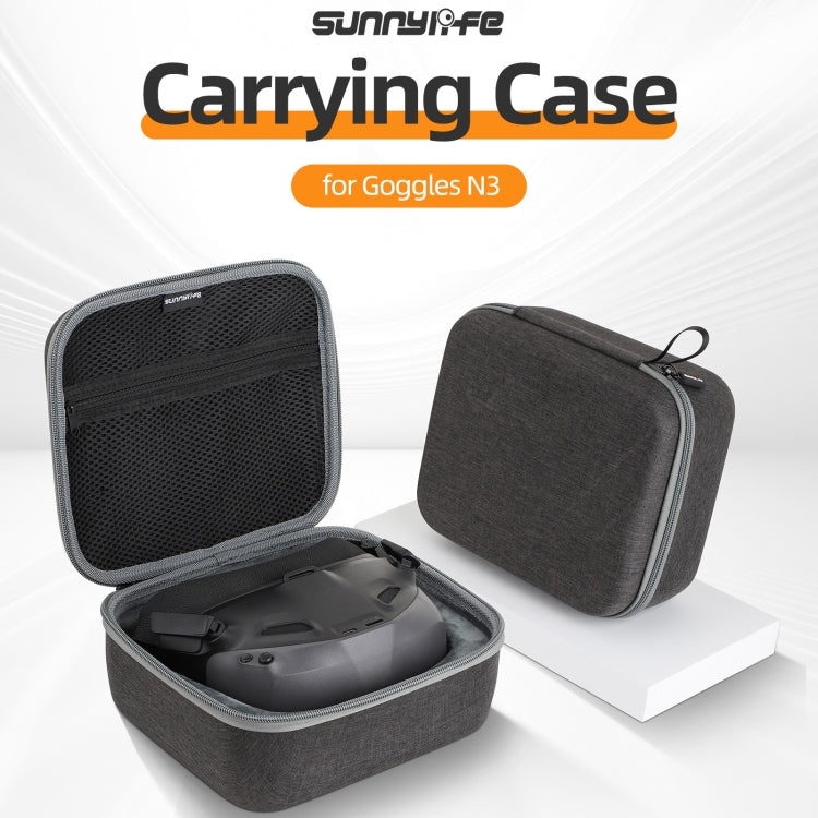 For DJI N3 Flying Glasses Sunnylife Handheld Storage Bag (Black)