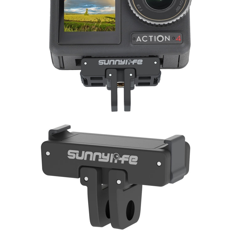 Sunnylife AD691 Magnetic Adapter Mount for DJI Action 2 / Osmo Action 3 / 4 (Black) -  by Sunnylife | Online Shopping South Africa | PMC TechLife | Buy Now Pay Later Mobicred