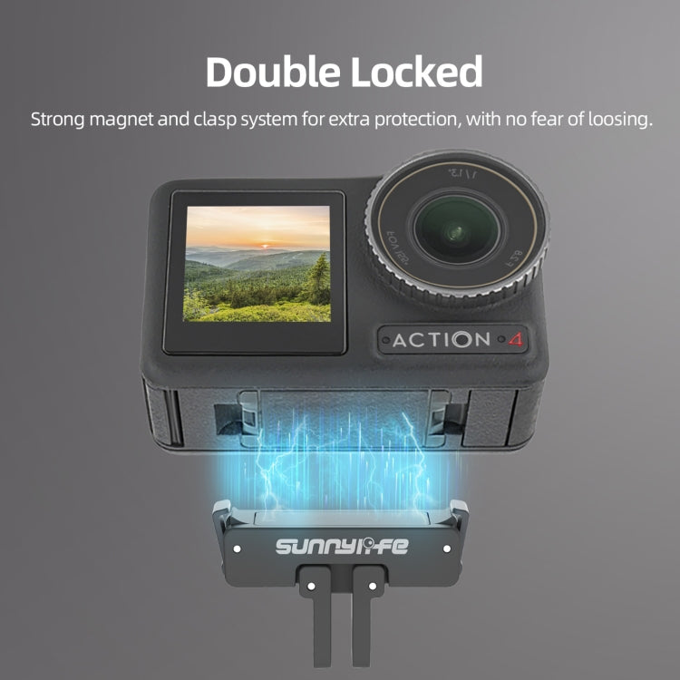 Sunnylife AD691 Magnetic Adapter Mount for DJI Action 2 / Osmo Action 3 / 4 (Black) -  by Sunnylife | Online Shopping South Africa | PMC TechLife | Buy Now Pay Later Mobicred
