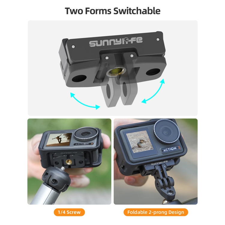 Sunnylife AD691 Magnetic Adapter Mount for DJI Action 2 / Osmo Action 3 / 4 (Black) -  by Sunnylife | Online Shopping South Africa | PMC TechLife | Buy Now Pay Later Mobicred