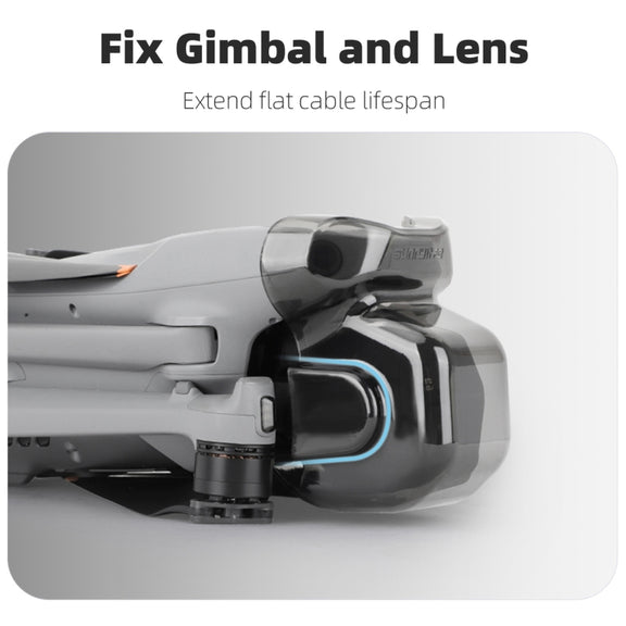 For DJI Air 3S Sunnylife Integrated Gimbal Cover Transparent Lens Cap Vision System Protector (Grey)