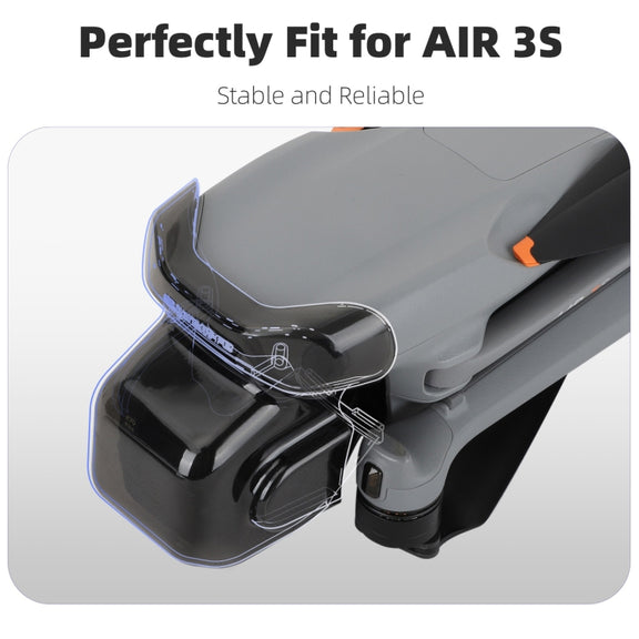 For DJI Air 3S Sunnylife Integrated Gimbal Cover Transparent Lens Cap Vision System Protector (Grey)