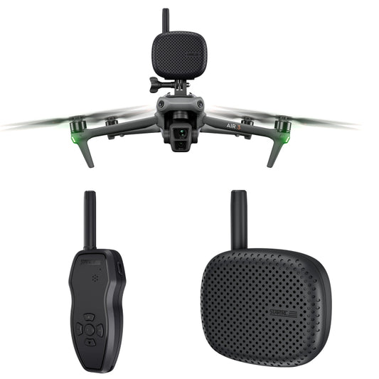 STARTRC Drone Megaphone Wireless Portable Speaker 3KM Control for DJI Mavic / Air / Mini Series (Black) - free shipping - PMC Jewellery - Order now!