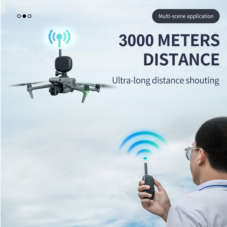 STARTRC Drone Megaphone Wireless Portable Speaker 3KM Control for DJI Mavic / Air / Mini Series (Black) - free shipping - PMC Jewellery - Order now!