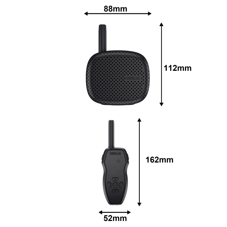 STARTRC Drone Megaphone Wireless Portable Speaker 3KM Control for DJI Mavic / Air / Mini Series (Black) - free shipping - PMC Jewellery - Order now!